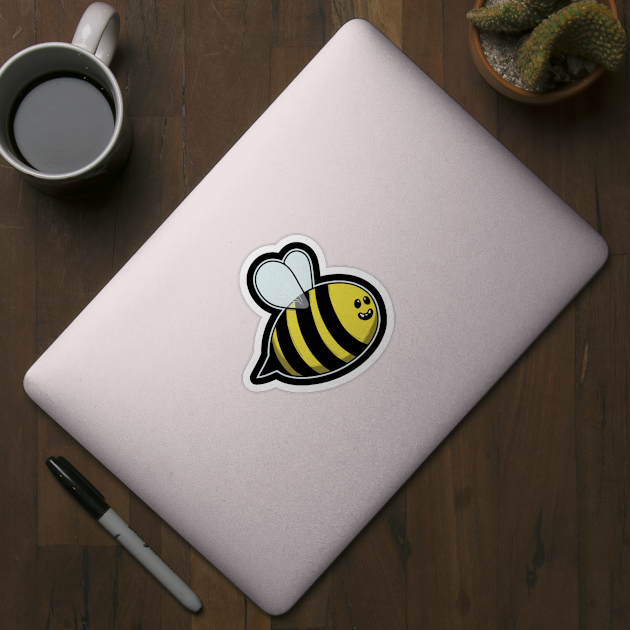Baby Bee Wasp Cute And Cuddly Insect Bumblebee Animals - Bee - Sticker | TeePublic